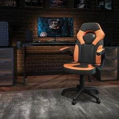 Brand new 🌟 Office Chairs Flash Furniture X10 Ergonomic Leather Swivel Computer And Desk Chair, Black With Orange Inserts (CH-00095-OR-GG) 😉 -Office Chairs Online store unnamed file 2065