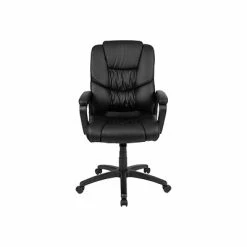 Best Pirce 🧨 Task Chairs Flash Furniture Fundamentals Ergonomic Faux Leather Swivel Computer And Desk Chair, Black (CX-1179H-BK-GG) 💯