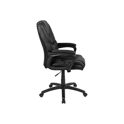 Best Pirce 🧨 Task Chairs Flash Furniture Fundamentals Ergonomic Faux Leather Swivel Computer And Desk Chair, Black (CX-1179H-BK-GG) 💯 5 Best Pirce 🧨 Task Chairs Flash Furniture Fundamentals Ergonomic Faux Leather Swivel Computer And Desk Chair, Black (CX-1179H-BK-GG) 💯 - Image 3