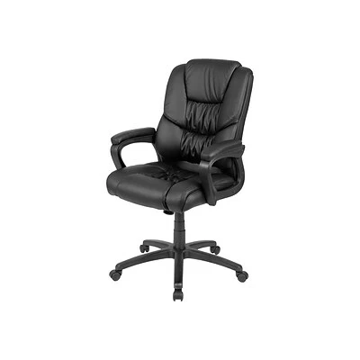 Best Pirce 🧨 Task Chairs Flash Furniture Fundamentals Ergonomic Faux Leather Swivel Computer And Desk Chair, Black (CX-1179H-BK-GG) 💯 6 Best Pirce 🧨 Task Chairs Flash Furniture Fundamentals Ergonomic Faux Leather Swivel Computer And Desk Chair, Black (CX-1179H-BK-GG) 💯 - Image 4