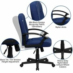 Best deal 🧨 Task Chairs Flash Furniture Fabric Computer And Desk Chair, Navy Blue (GOST6NVYFAB) 🎁 -Office Chairs Online store unnamed file 2117