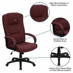 Flash Sale ⭐ Executive/Managerial Chairs Flash Furniture High Back Fabric Executive Office Chairs (BT9022BY) 🧨 -Office Chairs Online store unnamed file 214
