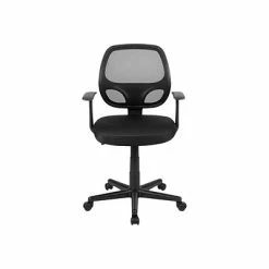 Outlet ❤️ Task Chairs Flash Furniture Fundamentals Ergonomic Foam Swivel Computer And Desk Chair, Black (LF118PTBK) 😉