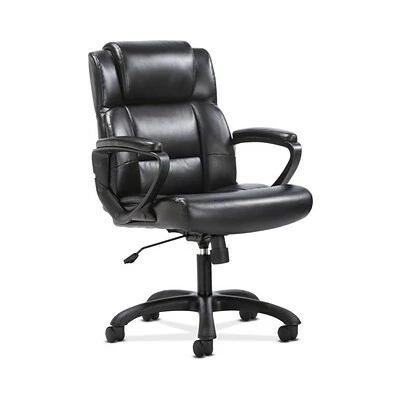 Brand new 🧨 Executive/Managerial Chairs Sadie Mid-Back Executive Chair, Fixed Padded Arms, Black Leather (BSXVST305) ❤️ 3 Brand new 🧨 Executive/Managerial Chairs Sadie Mid-Back Executive Chair, Fixed Padded Arms, Black Leather (BSXVST305) ❤️