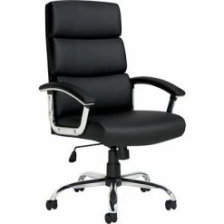Promo 💯 Task Chairs Offices To Go® Executive Chair, Luxhide Upholstery, Black, Seat: 21"W X 18"D, Back: 24"H X 19 1/2"W 👏
