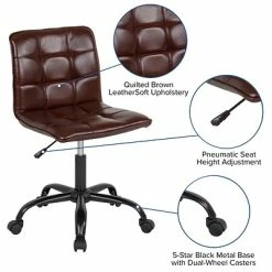 Best Sale 🧨 Office Chairs Flash Furniture Sorrento LeatherSoft Swivel Home And Office Task Chair, Brown (DS512CBRN) 🎉 -Office Chairs Online store unnamed file 2208