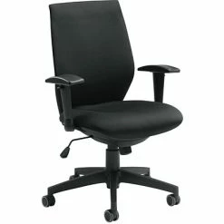 Best Sale 🧨 Global Executive/Managerial Chairs Offices To Go Fabric Executive Chair, Black, Adjustable Arms (OTG11715B) ✔️