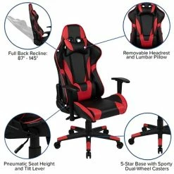 Deals ⌛ Executive/Managerial Chairs Flash Furniture X20 Ergonomic LeatherSoft Swivel Gaming Chair, Red (CH1872301RED) 🥰 -Office Chairs Online store unnamed file 2275