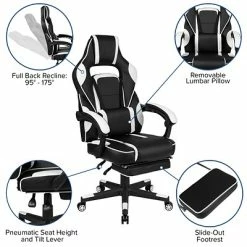 Best Sale 💯 Executive/Managerial Chairs Flash Furniture X40 Ergonomic LeatherSoft Swivel Gaming Chair, White (CH00288WH) ⭐ -Office Chairs Online store unnamed file 2287