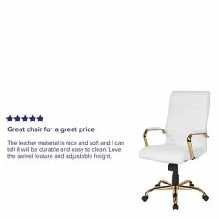 Flash Sale 💯 Office Chairs Flash Furniture Ergonomic Faux Leather Swivel Executive Chair, White (GO-2286H-WH-GLD-GG) ⭐ -Office Chairs Online store unnamed file 2326