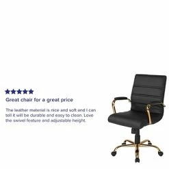 Deals 🎁 Office Chairs Flash Furniture Ergonomic Faux Leather Swivel Executive Chair, Black (GO-2286M-BK-GLD-GG) 🎁 -Office Chairs Online store unnamed file 2337