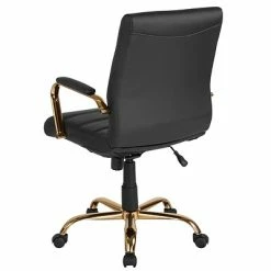 Deals 🎁 Office Chairs Flash Furniture Ergonomic Faux Leather Swivel Executive Chair, Black (GO-2286M-BK-GLD-GG) 🎁 -Office Chairs Online store unnamed file 2340