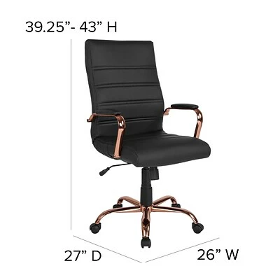 Best reviews of ⭐ Office Chairs Flash Furniture Ergonomic Faux Leather Swivel Executive Chair, Black (GO-2286H-BK-RSGLD-GG) 😀 9 Best reviews of ⭐ Office Chairs Flash Furniture Ergonomic Faux Leather Swivel Executive Chair, Black (GO-2286H-BK-RSGLD-GG) 😀 - Image 7