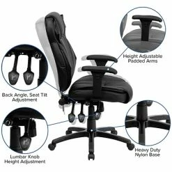 Cheapest 👏 Executive/Managerial Chairs Flash Furniture Faux Leather/LeatherSoft Executive Chair, Black (BT-9835H-GG) 🥰 -Office Chairs Online store unnamed file 2400