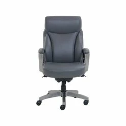 Outlet 🔔 Executive/Managerial Chairs La-Z-Boy Leather Executive Chair, Gray (51446) 🧨