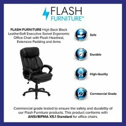Cheap 🔔 Executive/Managerial Chairs Flash Furniture Faux Leather Back Leather Executive Chair, Black (GO1097BKLEA) 🔥 -Office Chairs Online store unnamed file 2436