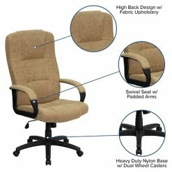 Outlet ❤️ Executive/Managerial Chairs Flash Furniture High Back Fabric Executive Office Chairs (BT9022BGE) 🎉 -Office Chairs Online store unnamed file 244