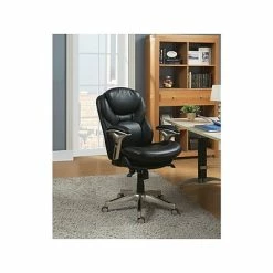 Coupon 🛒 Executive/Managerial Chairs Serta Back In Motion Leather Executive Chair, Black (CHR200006) 👏 -Office Chairs Online store unnamed file 2463