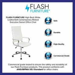 Best deal 🧨 Office Chairs Flash Furniture Metal Swivel Executive Chair, White (BT20595H1WH) 😀 -Office Chairs Online store unnamed file 2475