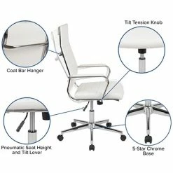 Best deal 🧨 Office Chairs Flash Furniture Metal Swivel Executive Chair, White (BT20595H1WH) 😀 -Office Chairs Online store unnamed file 2477