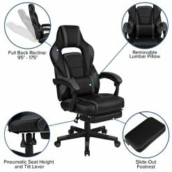 Buy 💯 Executive/Managerial Chairs Flash Furniture X40 Ergonomic LeatherSoft Swivel Gaming Chair, Black (CH00288BK) 🌟 -Office Chairs Online store unnamed file 2486