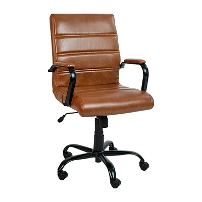 Wholesale ๐ Office Chairs Flash Furniture Ergonomic LeatherSoft Swivel Mid-Back Executive Office Chair, Brown (GO2286MBRBK) โ 3 Wholesale ๐ Office Chairs Flash Furniture Ergonomic LeatherSoft Swivel Mid-Back Executive Office Chair, Brown (GO2286MBRBK) โ