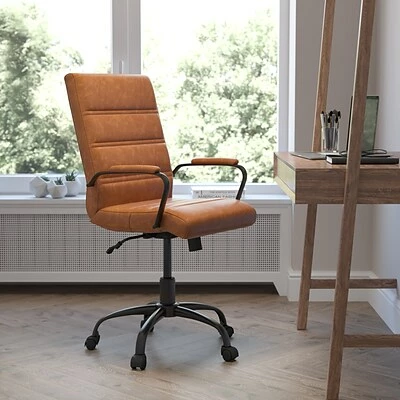 Wholesale ๐ Office Chairs Flash Furniture Ergonomic LeatherSoft Swivel Mid-Back Executive Office Chair, Brown (GO2286MBRBK) โ 4 Wholesale ๐ Office Chairs Flash Furniture Ergonomic LeatherSoft Swivel Mid-Back Executive Office Chair, Brown (GO2286MBRBK) โ - Image 2