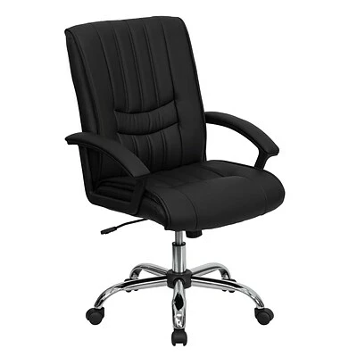Cheap ๐ Executive/Managerial Chairs Flash Furniture Mid-Back Leather Manager's Chairs (BT9076BK) โจ 3 Cheap ๐ Executive/Managerial Chairs Flash Furniture Mid-Back Leather Manager's Chairs (BT9076BK) โจ