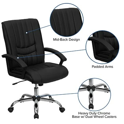 Cheap ๐ Executive/Managerial Chairs Flash Furniture Mid-Back Leather Manager's Chairs (BT9076BK) โจ 8 Cheap ๐ Executive/Managerial Chairs Flash Furniture Mid-Back Leather Manager's Chairs (BT9076BK) โจ - Image 6