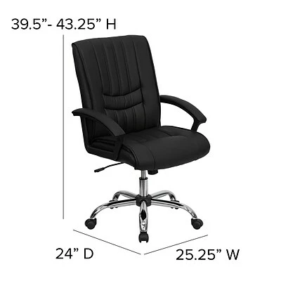 Cheap ๐ Executive/Managerial Chairs Flash Furniture Mid-Back Leather Manager's Chairs (BT9076BK) โจ 9 Cheap ๐ Executive/Managerial Chairs Flash Furniture Mid-Back Leather Manager's Chairs (BT9076BK) โจ - Image 7