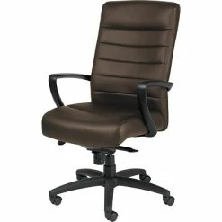 Flash Sale 🛒 Executive/Managerial Chairs Raynor Eurotech Manchester High Back Executive Chair, Leather, Brown, Seat: 21"W X 20"D, Back: 20"W X 23 1/2"H 😉