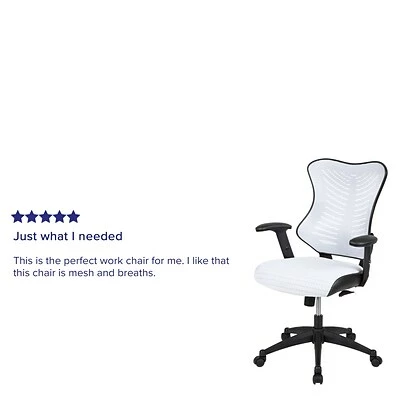 Best Sale โญ Office Chairs Flash Furniture Ergonomic Nylon Swivel Executive Chair, Designer White (BL-ZP-806-WH-GG) ๐ 7 Best Sale โญ Office Chairs Flash Furniture Ergonomic Nylon Swivel Executive Chair, Designer White (BL-ZP-806-WH-GG) ๐ - Image 5