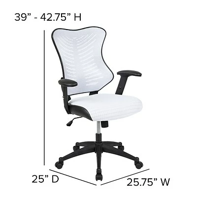 Best Sale โญ Office Chairs Flash Furniture Ergonomic Nylon Swivel Executive Chair, Designer White (BL-ZP-806-WH-GG) ๐ 9 Best Sale โญ Office Chairs Flash Furniture Ergonomic Nylon Swivel Executive Chair, Designer White (BL-ZP-806-WH-GG) ๐ - Image 7