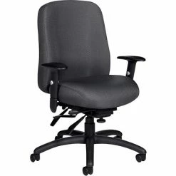 New 🧨 Task Chairs Offices To Go Multi-Function Chair With Arms, Fabric, Graphite Gray, Seat: 19 1/2"W X 18"D, Back: 19"W X 21"H 😉