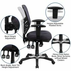 Coupon 🔔 Executive/Managerial Chairs Flash Furniture Mesh Executive Chair, Dark Gray (HL0001DKGY) 🤩 -Office Chairs Online store unnamed file 2555