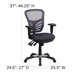Coupon 🔔 Executive/Managerial Chairs Flash Furniture Mesh Executive Chair, Dark Gray (HL0001DKGY) 🤩 -Office Chairs Online store unnamed file 2556