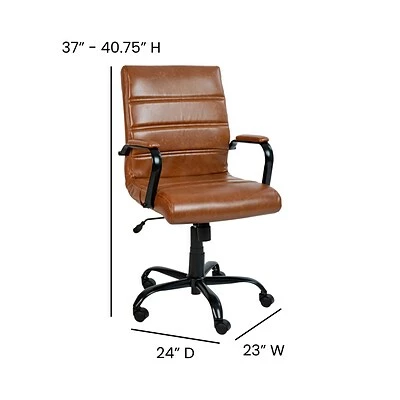 Wholesale ๐ Office Chairs Flash Furniture Ergonomic LeatherSoft Swivel Mid-Back Executive Office Chair, Brown (GO2286MBRBK) โ 9 Wholesale ๐ Office Chairs Flash Furniture Ergonomic LeatherSoft Swivel Mid-Back Executive Office Chair, Brown (GO2286MBRBK) โ - Image 7