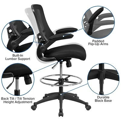 Deals 🧨 Task Chairs Flash Furniture Mid-Back Design Mesh Task Chair, Black (BL-X-5M-D-GG) ✨ 7 Deals 🧨 Task Chairs Flash Furniture Mid-Back Design Mesh Task Chair, Black (BL-X-5M-D-GG) ✨ - Image 5