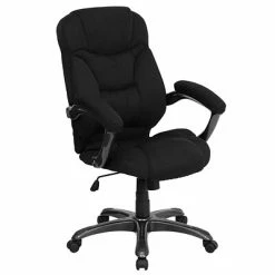 Cheapest 🤩 Executive/Managerial Chairs Flash Furniture Fabric Executive Chair, Gray And Black (GO725BK) 🎉
