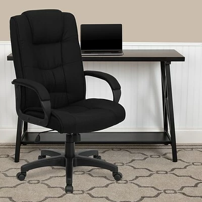 Best Sale ๐ Executive/Managerial Chairs Flash Furniture Fabric Executive Chair, Black (GO5301BBK) ๐ 4 Best Sale ๐ Executive/Managerial Chairs Flash Furniture Fabric Executive Chair, Black (GO5301BBK) ๐ - Image 2
