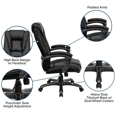 Budget ๐ Executive/Managerial Chairs Flash Furniture LeatherSoft Executive Chair, Gray/Black (GO-7194B-BK-GG) โ๏ธ 7 Budget ๐ Executive/Managerial Chairs Flash Furniture LeatherSoft Executive Chair, Gray/Black (GO-7194B-BK-GG) โ๏ธ - Image 5