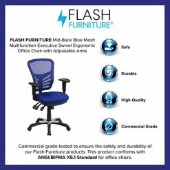 Promo 👏 Executive/Managerial Chairs Flash Furniture Mesh Executive Chair, Blue (HL0001BL) 😉 -Office Chairs Online store unnamed file 2639