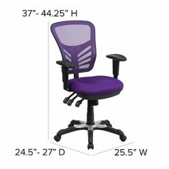 Best deal 🎁 Executive/Managerial Chairs Flash Furniture Mesh Executive Chair, Purple (HL0001PUR) 🌟 -Office Chairs Online store unnamed file 2651