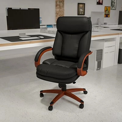 Buy โจ Executive/Managerial Chairs Flash Furniture LeatherSoft Executive Chair, Black/Mahogany (BT-90171H-S-GG) ๐ 4 Buy โจ Executive/Managerial Chairs Flash Furniture LeatherSoft Executive Chair, Black/Mahogany (BT-90171H-S-GG) ๐ - Image 2