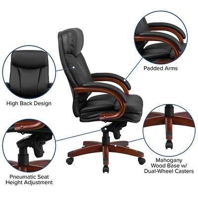 Buy โจ Executive/Managerial Chairs Flash Furniture LeatherSoft Executive Chair, Black/Mahogany (BT-90171H-S-GG) ๐ 7 Buy โจ Executive/Managerial Chairs Flash Furniture LeatherSoft Executive Chair, Black/Mahogany (BT-90171H-S-GG) ๐ - Image 5