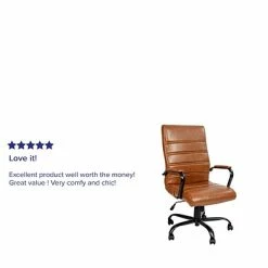 Cheapest 🛒 Executive/Managerial Chairs Flash Furniture Ergonomic LeatherSoft Swivel Executive High Back Chair, Brown (GO2286HBRBK) 🌟 -Office Chairs Online store unnamed file 2667