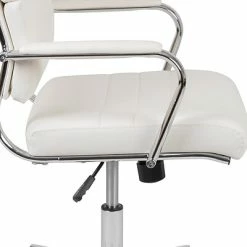 Brand new 🔔 Office Chairs Flash Furniture LeatherSoft Swivel High Back Panel Executive Office Chair, White (BT20595H2WH) 🛒 -Office Chairs Online store unnamed file 267
