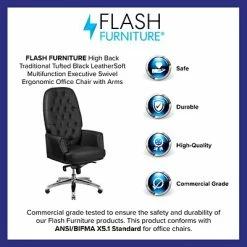 Top 10 โญ Executive/Managerial Chairs Flash Furniture High Back Traditional Tufted Leather Multifunction Executive Swivel Chair With Arms (BT90269HBK) ๐ 14 Top 10 โญ Executive/Managerial Chairs Flash Furniture High Back Traditional Tufted Leather Multifunction Executive Swivel Chair With Arms (BT90269HBK) ๐ -Office Chairs Online store unnamed file 2686