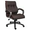 Discount ❤️ Executive/Managerial Chairs Boss Double Plush Mid Back Executive Chair, Brown (B8776P-BN) 👏 -Office Chairs Online store unnamed file 2698