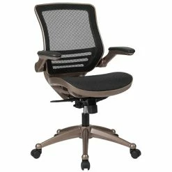 Best Sale 🧨 Executive/Managerial Chairs Flash Furniture Ergonomic Mesh Swivel Executive Mid-Back Chair, Black (BL8801X) ⭐